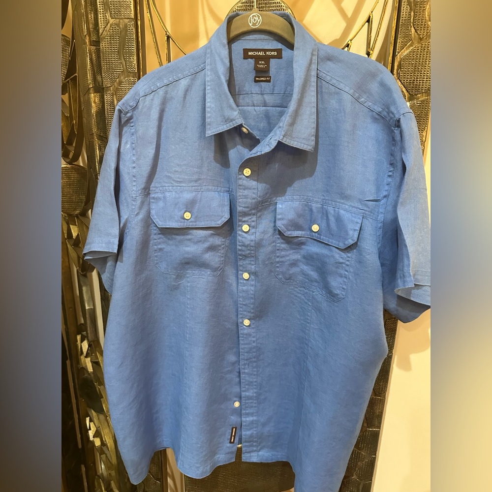 Michael Kors men’s short sleeve button down shirt. XXL